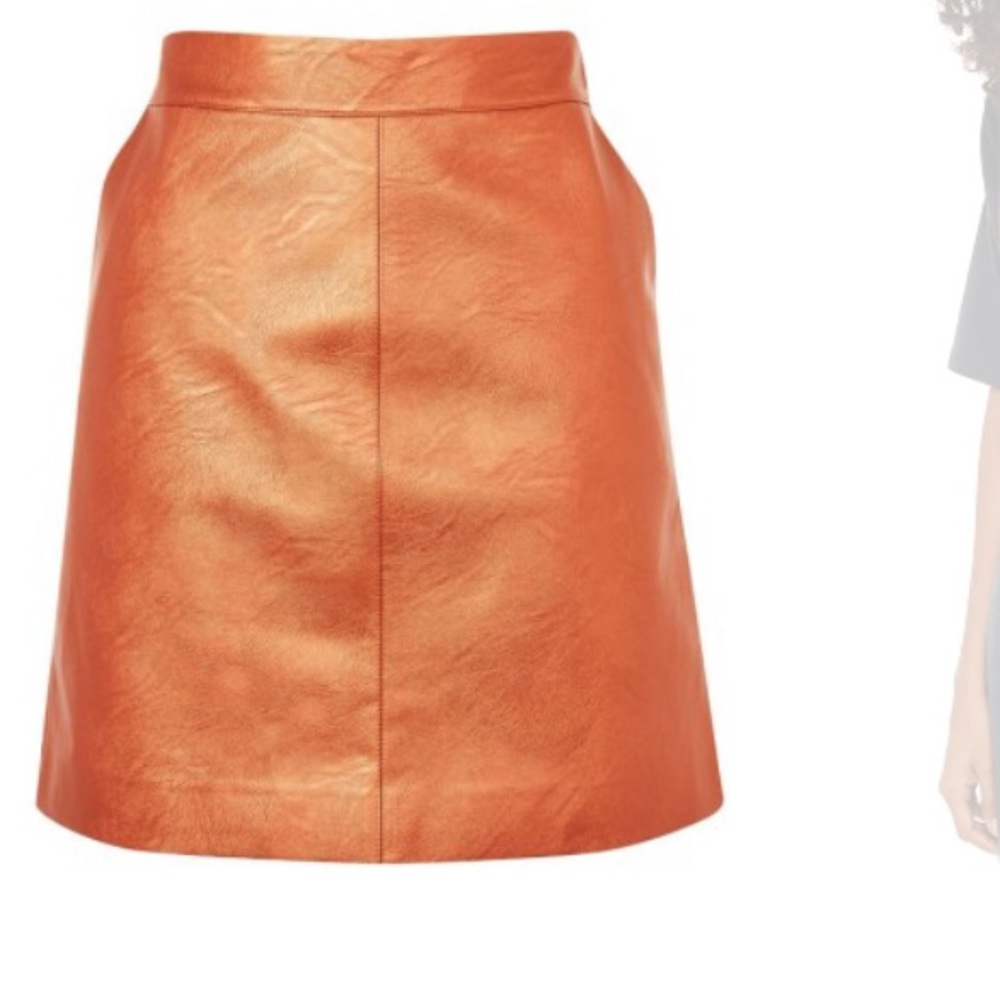 Topshop Faux Leather Skirt